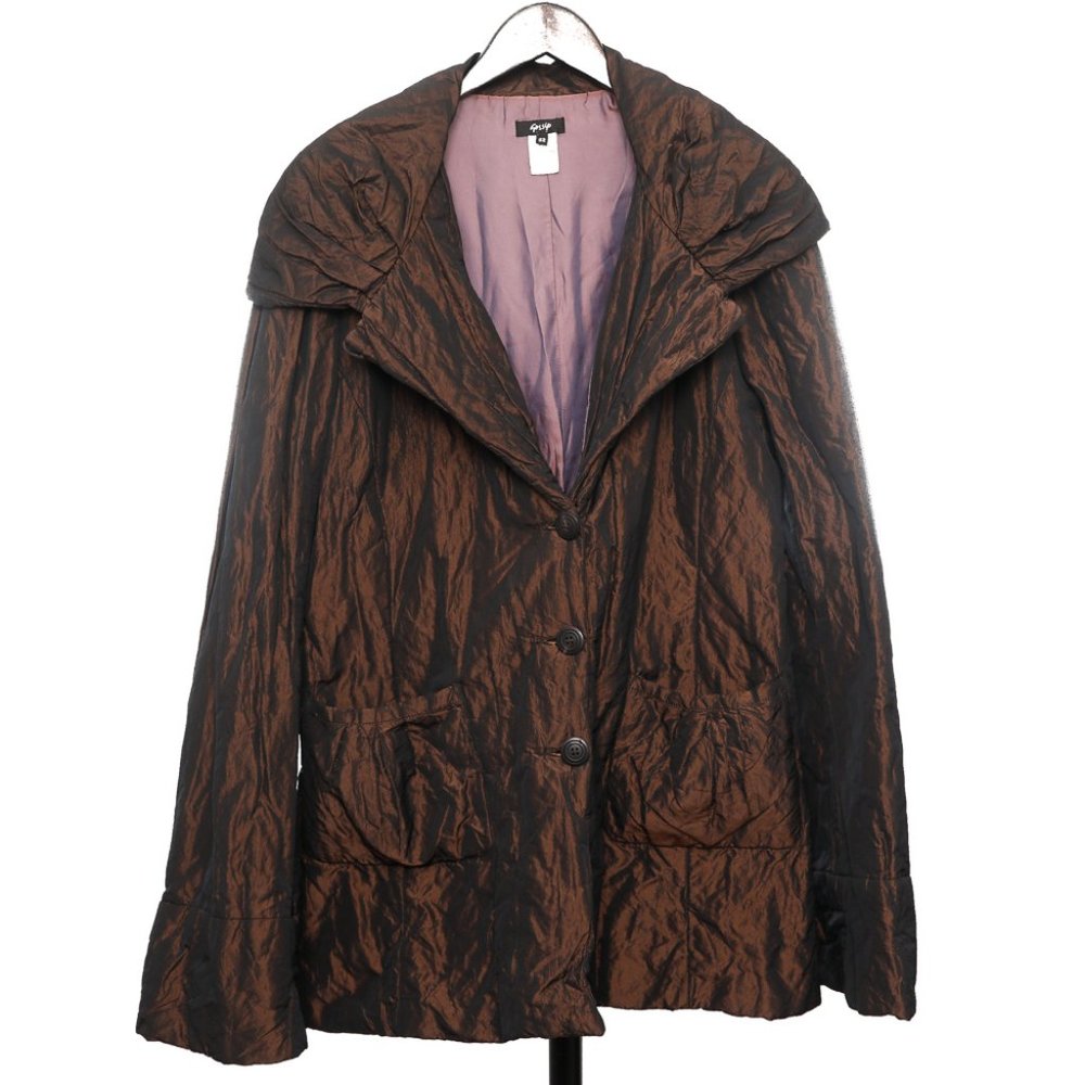 Gossip Copper Bronze Shimmer Portrait Collar Coat